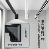 免打孔伸缩杆浴帘杆卧室窗帘杆罗马杆加粗阳台晾衣杆门帘衣柜撑杆