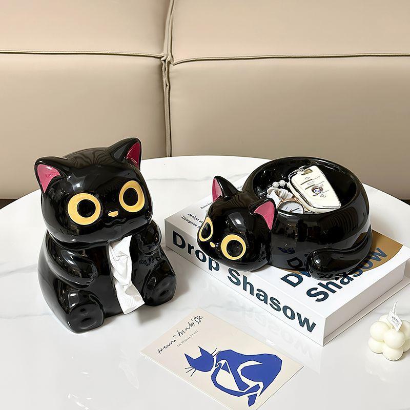 感童床头店铺房咪间卧室家室用儿可爱纸巾盒猫品牌/办公创意抽
