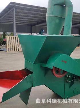 家用玉米锤糠片粉粉碎机芯 柴油机稻草花OQY生秧糠机 牵引式秸秆