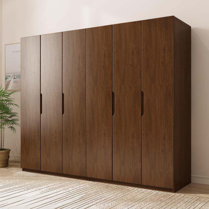 实木衣柜家用卧室原木松木全实木免安装出租房用儿童收纳柜子