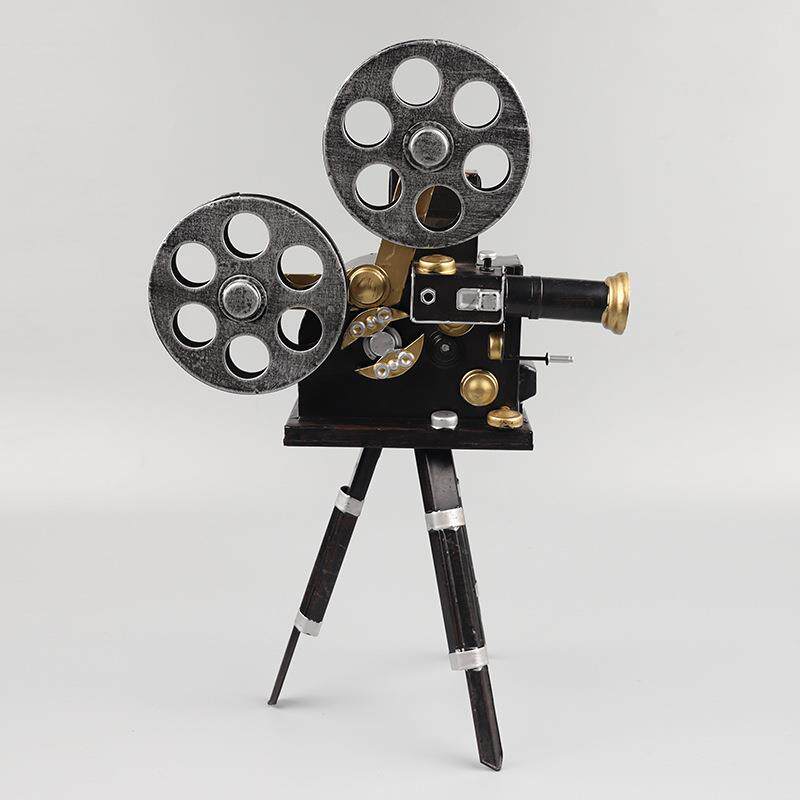 老式1232放映机装模型手工铁艺复古怀旧品电影院酒吧拍摄影道具饰