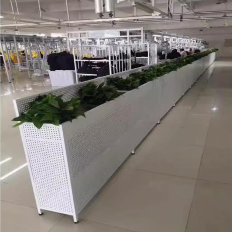 铁艺花箱隔断装厂空车5688内间办公室隔断服花箱镂花架室绿植