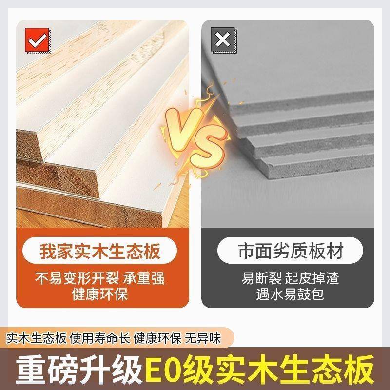 lw0全实木衣柜家用卧室儿童收纳带抽屉柜子经济型出租房用现做大
