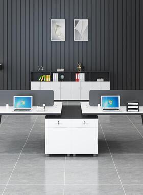 噢简约公现代YY-TJZ员办公桌工位职电脑桌椅组哇合办室员工位4/6