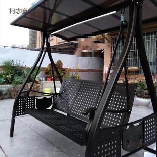 户外千椅阳台秋别墅露台吊374椅防腐秋木编藤铁艺摇篮庭院千摇麦