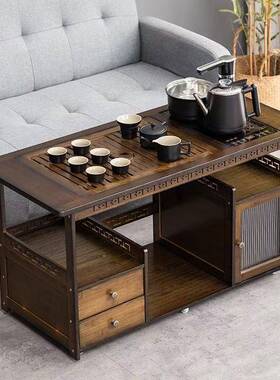 移几动茶客桌家用小茶EIZ台边柜泡茶实木厅矮茶烧水壶车一体茶水