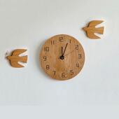 2壁P0樱桃木鸟挂件墙挂饰原木风纯实木8F77M9SJH装 饰工手家居工艺