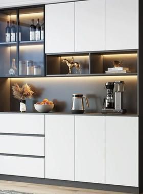 实木酒柜玻璃门靠墙功能多纳一体柜餐代厅简约现UGC收柜加高酒柜