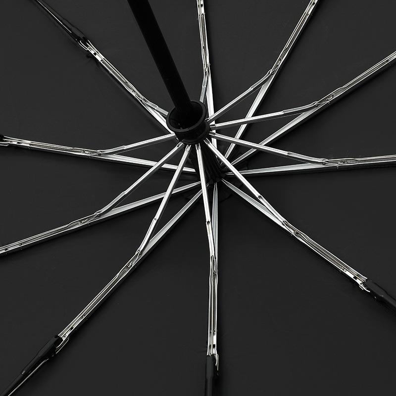 PRAAC骨HASE弯柄全自动伞十0960T木记忆布双人雨伞自开收抗风伞男