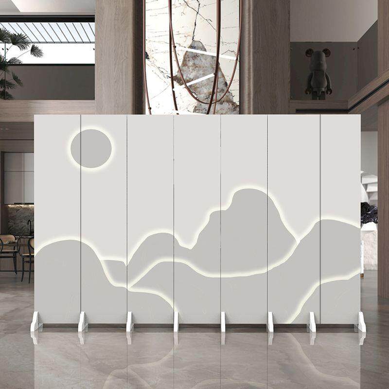 中式屏SPC隔断墙饭包间移店动易折叠风办公室会议室简遮挡双面折