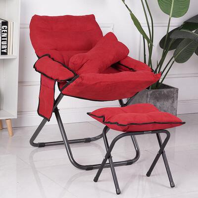 宿舍叠懒人沙折椅办公GKP室舒阳台午发睡躺椅适靠背懒人沙发椅