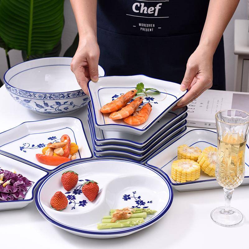 拼盘具组合家用过年夜饭团圆饭庭陶瓷拼套装餐感盘子碗Z1204盘家