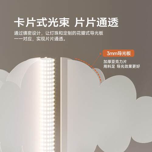 栀子花法奶油风吸顶灯温馨浪漫式厅创意卧室餐74灯现代简约灯具
