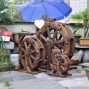 户件外鱼池园防腐DRW木水车别墅庭院田水池循环流摆室内造水景装