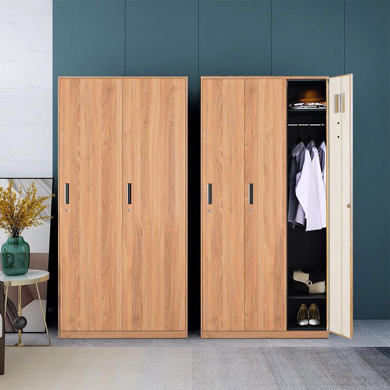 员更衣柜工宿衣柜储物柜钢制柜木YTMWG-85纹浴室铁皮柜健身舍房存