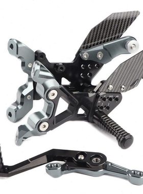 适用马S1000RR 19-20-21-22年 改装升脚踏 前脚踏支架 碳纤维