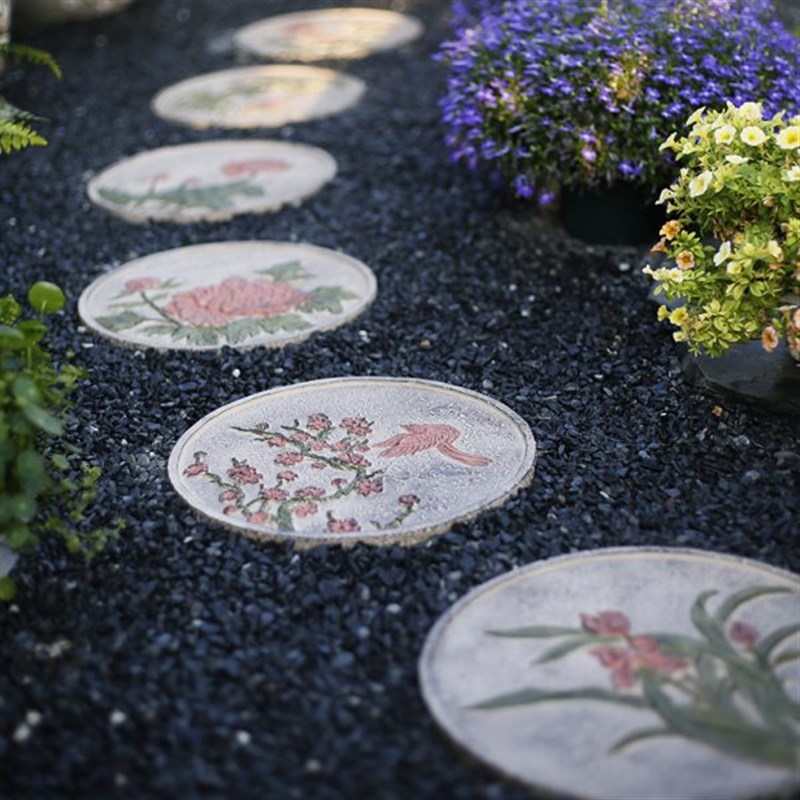 户外园林踏步石垫l脚石景观别墅花园庭院幼儿园装饰草坪铺路汀步