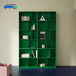 LIM界限 意式北欧极简组合书柜多巴胺家具书房柜子奶油风定制柜H