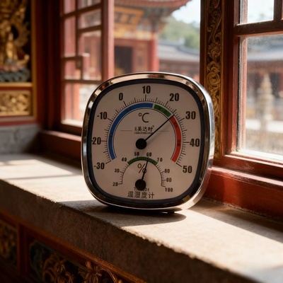 温湿度计壁挂式干湿两用美达时