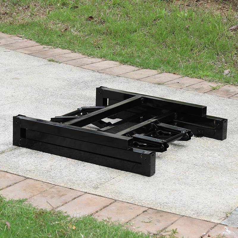 方形桌腿正支架铁桌腿支撑脚折叠小桌腿桌架子ZZG方桌支腿架架子