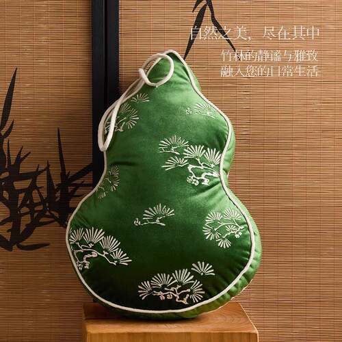 中式异形葫沙芦抱枕套福发20250814禄腰客靠厅靠枕含芯办公室椅子