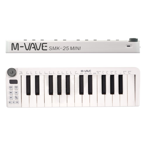 MIDI键盘音乐编曲电音便携力度感应琴键无线连接控制器SMK-25MINI