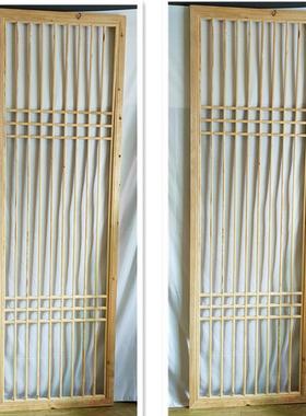 实006木新中式屏断仿古门窗花格镂空榫卯结构定做定风隔胚做白松