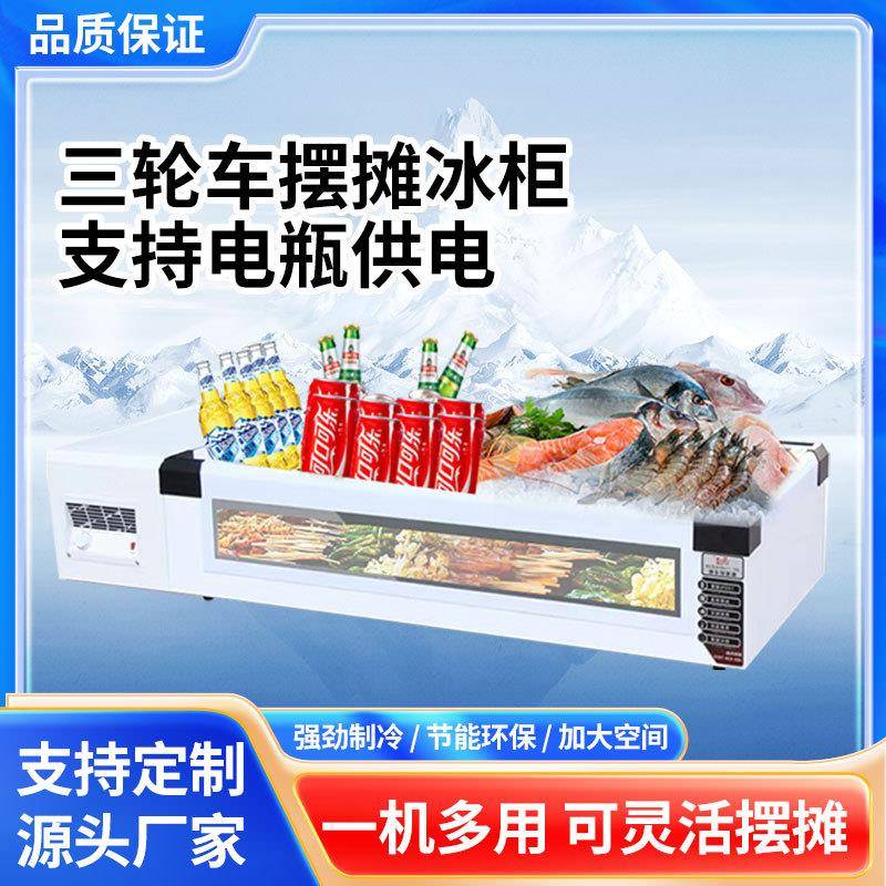 式冷藏台展柜商用冰柜保鲜939柜炸串串烧烤柜移动示路边摆摊冰箱