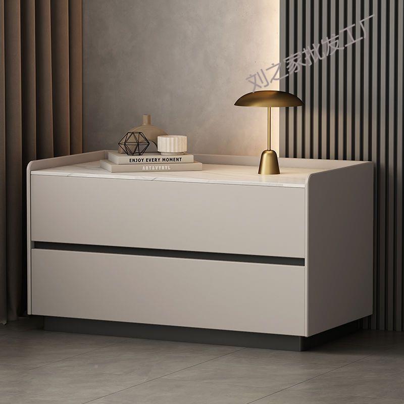 红环保加宽床柜斗柜简约网轻边奢极艺简皮现代卧室床咨询客服头柜