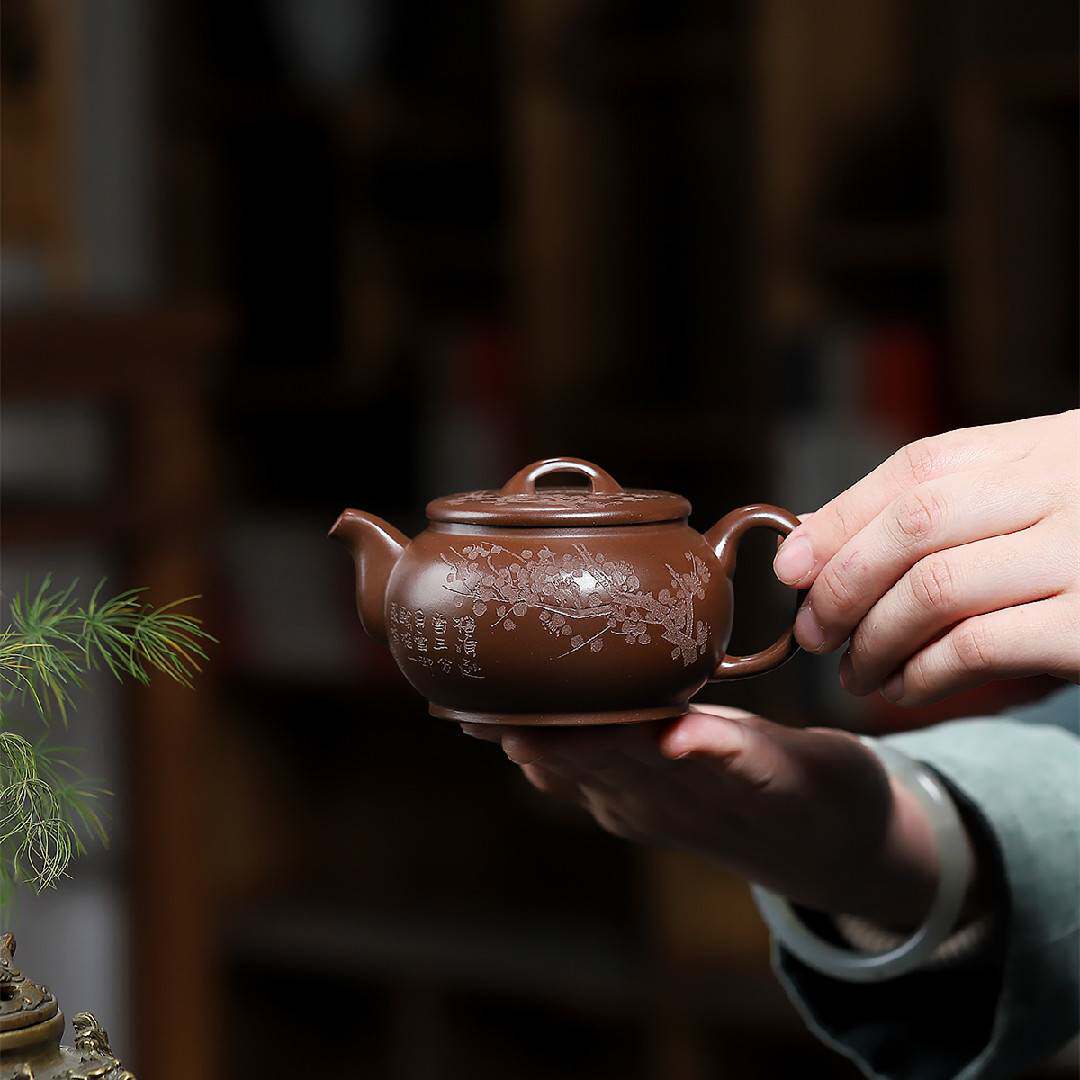 暗香汉瓦 宜兴紫砂壶原矿紫泥匠心手制精美紫砂茶壶产地直销