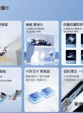 德国手无线吸器大吸拖力功率家用车载持尘超静音除螨宠物吸RXL麦