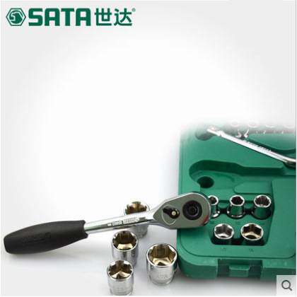 世达工具32件套装工具大飞公制棘轮套筒扳手汽修工具箱组套09099