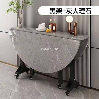 折叠餐家用桌客厅三折叠圆创桌户小型多功能可移动意吃饭折叠HYG