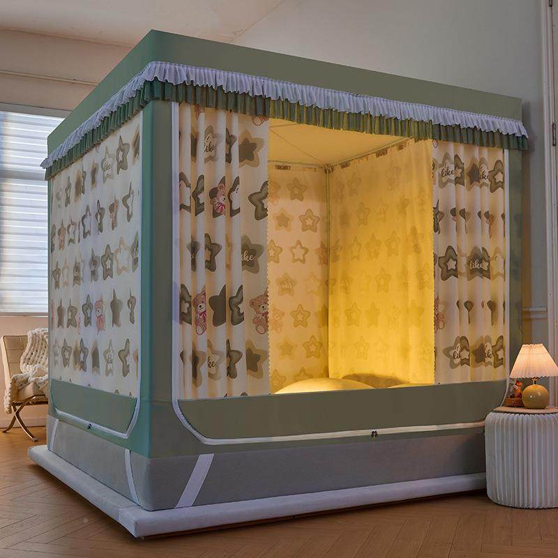 款强遮光蚊帐一体式童床帘夏天儿防DFBL-202摔家用卧室免装安蒙古