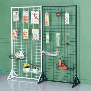 落地网展格示架品铁917艺绘画品展览架地摊玩具装 饰收纳移动作架