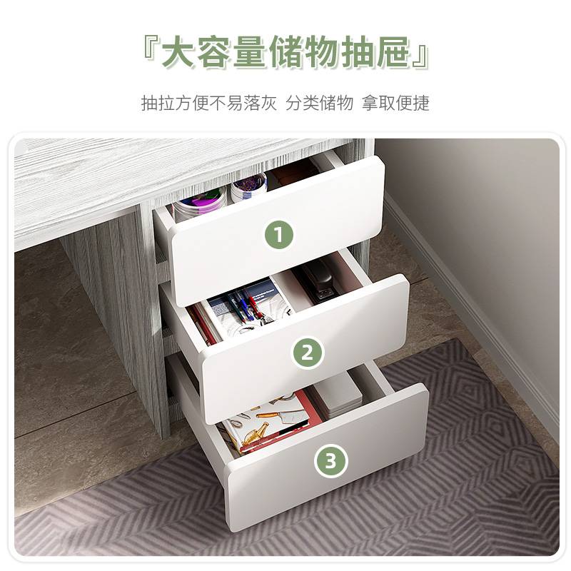 电脑桌家用小桌子儿童学生书柜一体座椅简易出租屋客厅办公工作台