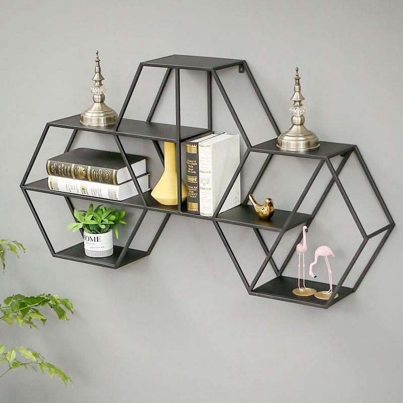 网红爆置款创意书架物架壁挂酒架展见详情上收纳装饰客厅背景墙铁