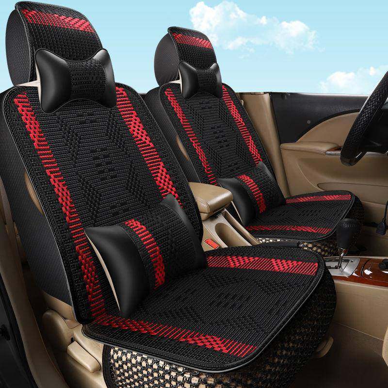 夏冰丝通汽HEK车坐垫四季用全透季气夏天包汽车座套单座五座七座