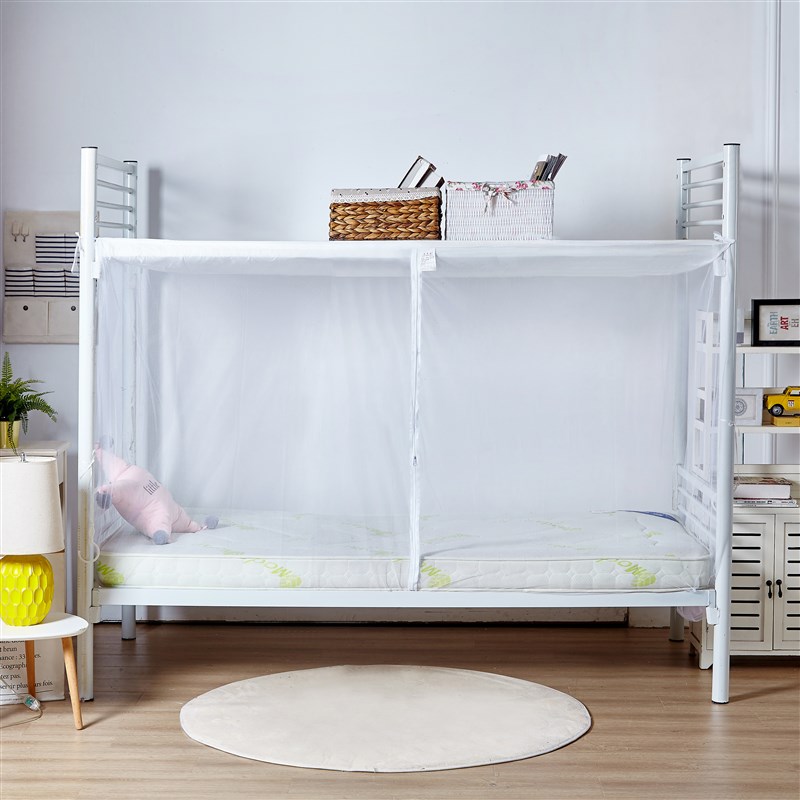 加密学生宿舍蚊帐0.9m单人床上下铺拉链方顶1Hm1.2m1.5m1.8m双人