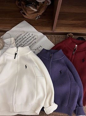 甜甜圈虹虹Tia-6901 纯色拉链（加绒） 纯色刺绣毛衣