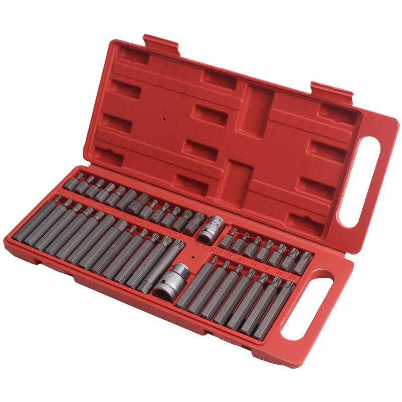 40件套铬钒钢星批套装 内六角花键花型批头组套 十二角梅花星批头