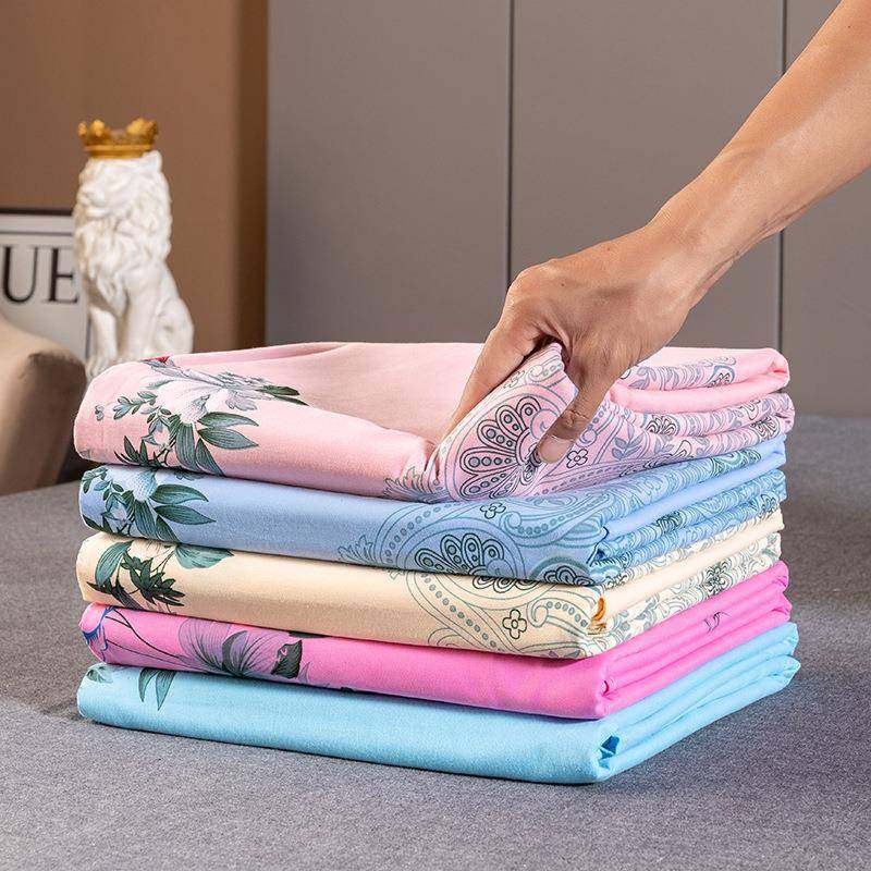 上海老式传统床单全棉国民印花加厚老粗布纯棉亲肤斜纹被单单件