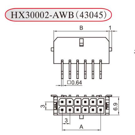 红星小5569卧贴43045贴片 HX30002-2AWB 4 6 8/10/12/14/16/24AWB