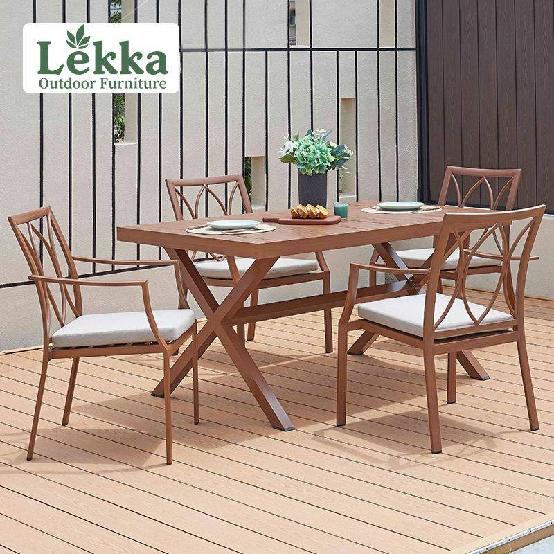 磊好佳户外庭院桌椅室外露天阳台休闲餐桌椅组合别墅露台花园家具