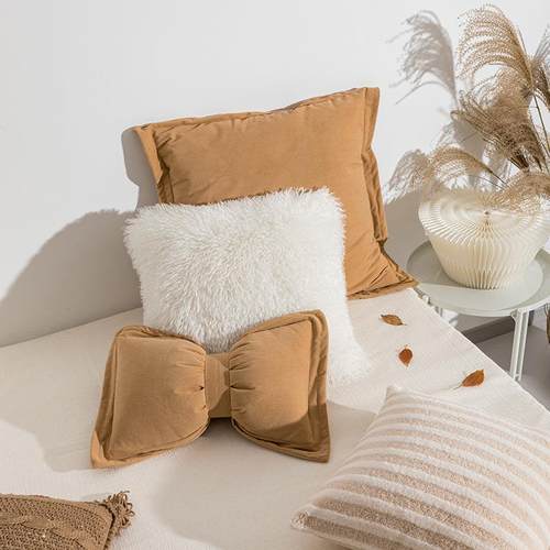 现代简约沙发抱枕客厅轻奢压边床头靠垫灯芯绒沙发靠枕抱枕套