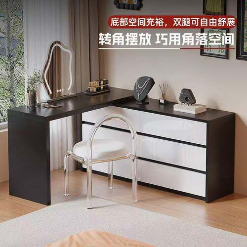 轻奢床尾柜梳妆柜可伸缩化妆桌梳妆台卧室现代简约斗柜一体小户型