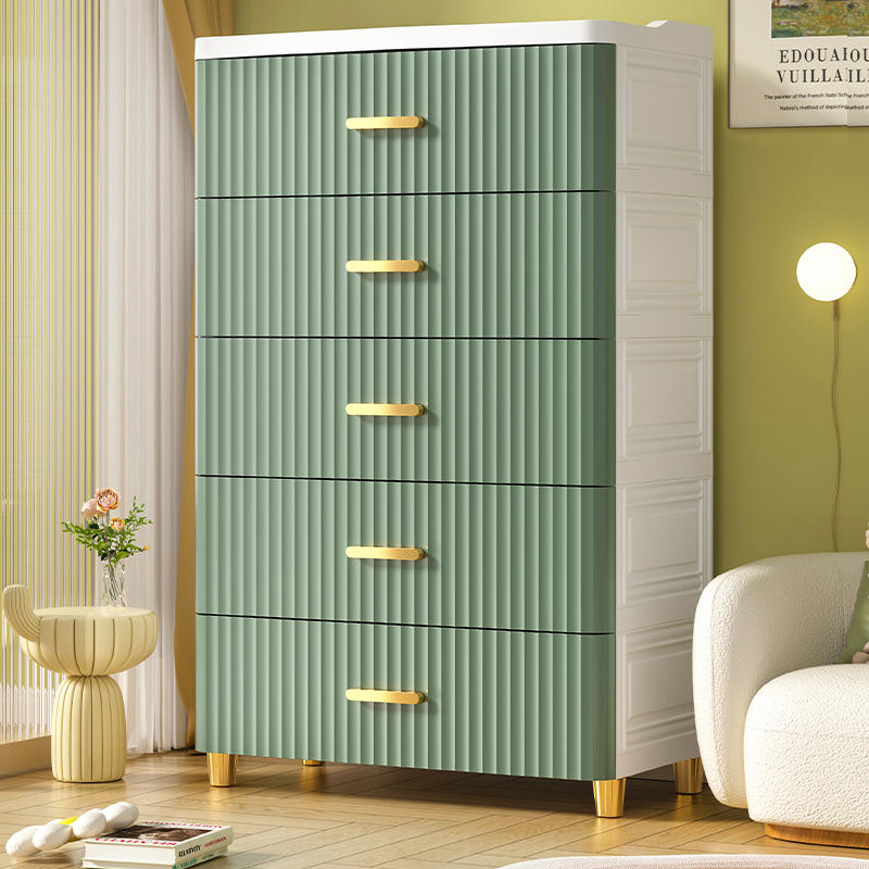 抽屉式收纳柜g家用多层收纳柜塑料五斗柜客厅置物柜卧室落地床头