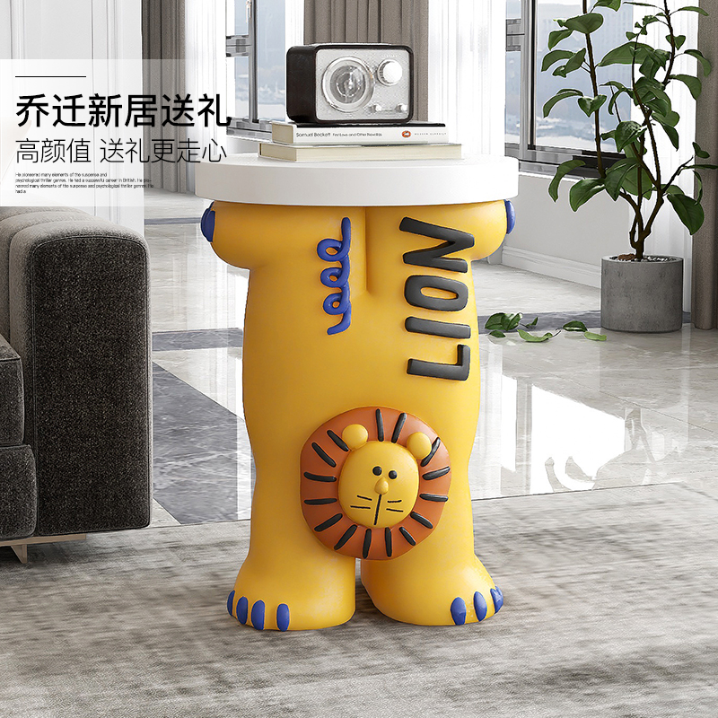 潮玩狮子大型客厅落地摆t件家居饰品电视柜旁茶几床头柜乔迁礼物
