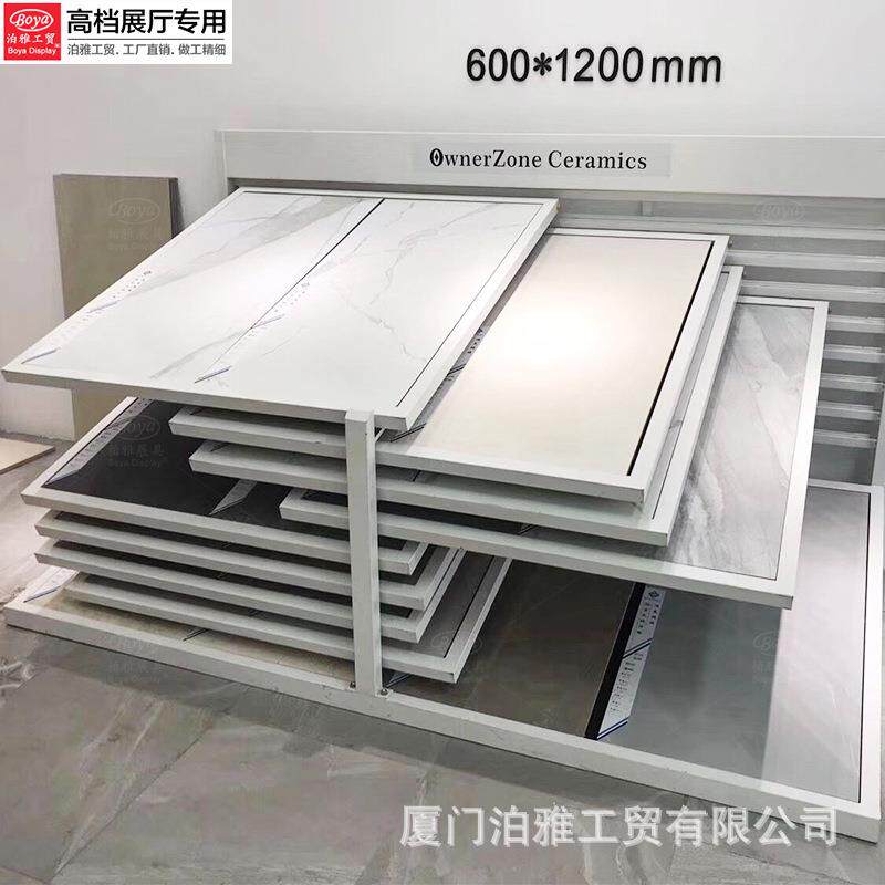 展瓷砖架斜躺木地板XT005样展品示架抽屉式陶瓷石落地式材立式样