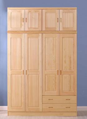 *全三松木衣柜开29546门实木移门衣橱成人二四门K推拉门童儿厂家